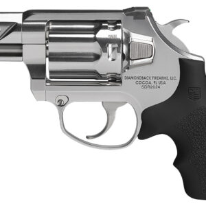 Diamondback DB0700P701 SDR Small 9mm Luger +P 6 Shot 2" Polished Stainless Steel Barrel & Frame, Stainless Steel Cylinder, Black Hogue Rubber Grip, Exposed Hammer