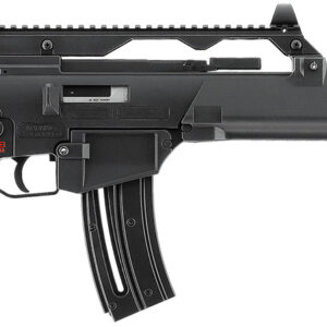 HK 81000995 G36  22 LR 10+1 18.13" Black Barrel w/Flash Suppressor, Black Receiver w/Picatinny Rail, Black Folding Synthetic Stock, Black Polymer Grip