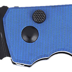 CRKT 2474BD SQUID EDC 2.27" Folding Plain Stonewashed D2 Steel Blade, Blue Micarta Handle