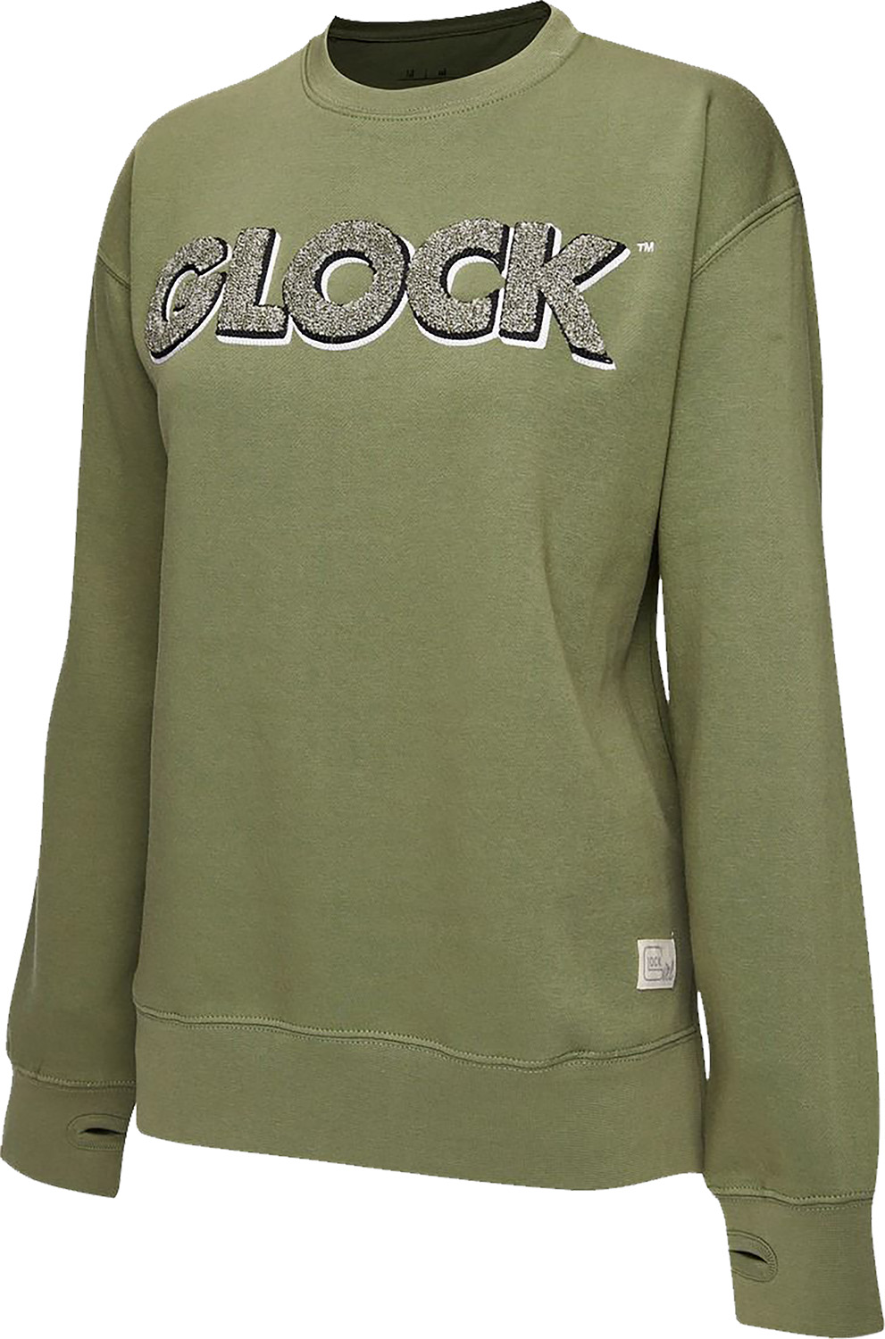 Glock AP96263 Crewneck Raglan Fleece Olive Cotton/Polyester Long Sleeve XL