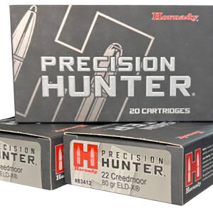 Hornady 83412 Precision Hunter 22 Creedmoor 80 gr ELD-X 20 Per Box/10 Cs