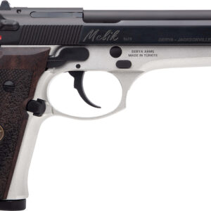 Derya Firearms 10LTTMELIK9TR Melik  9mm Luger 10+1 4.90" Black Melonite Steel Barrel, Black Melonite Serrated Steel Slide, Silver Anodized Aluminum Frame, Dark Walnut Grip