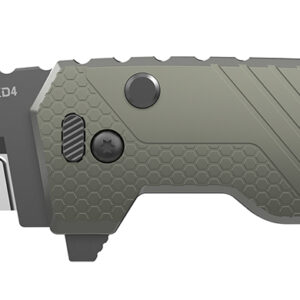 Outdoor Edge XDS430AC Razor XD4  3" Folding Serrated 420J2 SS Blade Green