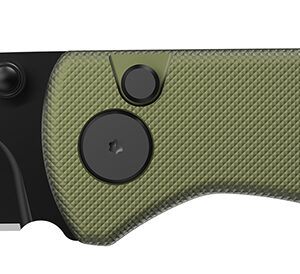 Outdoor Edge DK1C Dirk 3.25" Folding Drop Point Plain Black Oxide 8Cr13MoV SS Blade Green Anodized