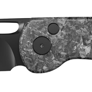 Outdoor Edge KN1C Kaytan 3.30" Drop Point Plain Black Oxide 8Cr13MoV SS Blade Carbon Fiber Handle