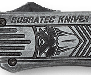 CobraTec Knives MSWCTK1MDNS CTK-1 American Flag Medium 3" OTF Drop Point Plain Stonewashed D2 Steel Blade, 5" Black Aluminum Alloy Handle