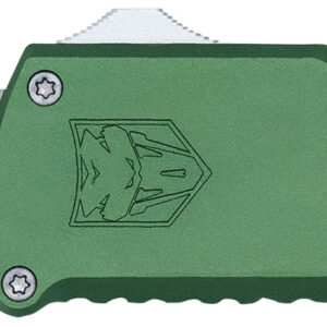 CobraTec Knives CTOTFUTODG Utility  OTF Plain Aluminum Blade, 3.38" OD Green Aluminum Handle