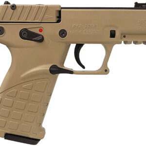 Kel-Tec P17DS P17 Compact Frame 22 LR 16+1 3.80" Black Steel Threaded Barrel, Desert Tan Serrated Slide Desert Tan Polymer Frame w/Picatinny Rail, Textured Grip Ambidextrous