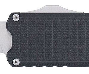CobraTec Knives CTRNGBLKDNS Ranger  3.25" OTF Plain Stonewashed D2 Steel Blade, 4.75" Black Textured G10 Scales Handle