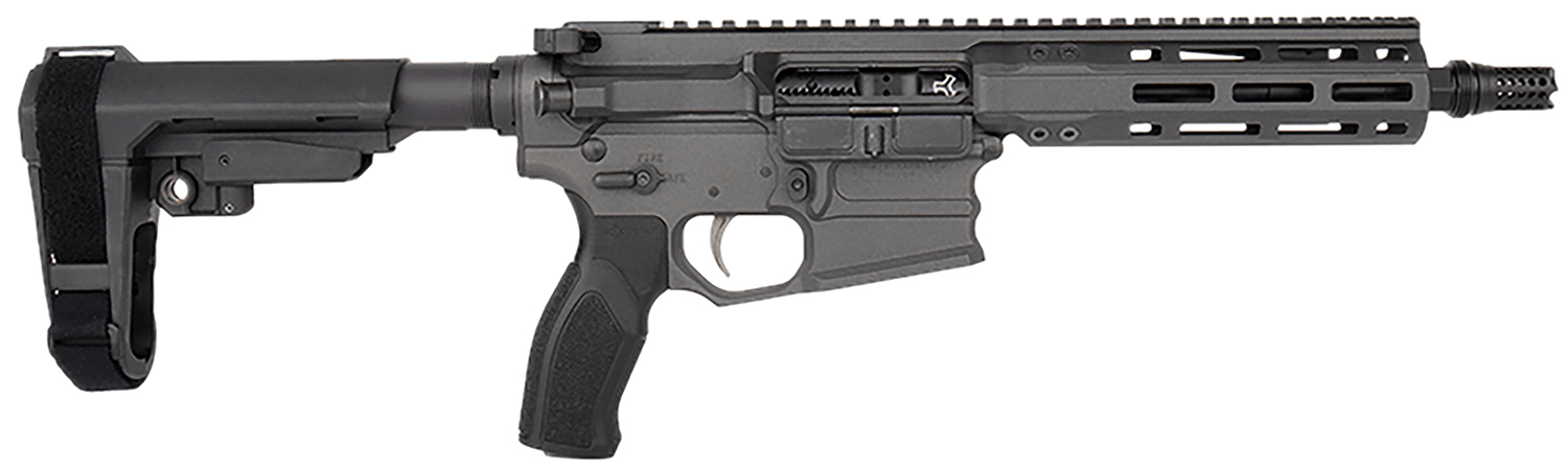 Cobalt Kinetics CKPROLITE30075CHARCOAL Pro Lite 300 Blackout 30+1 7.50" Black Melonite Barrel, Charcoal Aluminum Receiver w/Picatinny Rail, Black Polymer SB Tactical SBA3 Brace, Black Polymer Grip