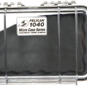 Pelican 1040025100 Micro Case Black/Clear Polycarbonate 7.50" Long