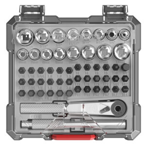 Real Avid AVX3SGBS52 X3 Driver Socket/Gunsmithing Bit Set Black/Gray 52 Pieces