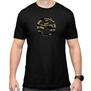 Magpul MAG1292-001-S Tiger Stripe Icon Black Cotton/Polyester Short Sleeve Small
