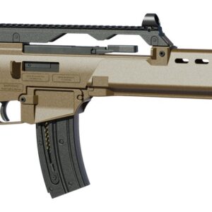 HK 81001321 G36 22 LR 20+1 18.13" Black Barrel w/Flash Suppressor, Flat Dark Earth Receiver w/Picatinny Rail, Flat Dark Earth Folding Synthetic Stock, Polymer Grip