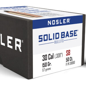 Nosler 38060 Solid Base 30Cal 150gr Soft Point 50CT