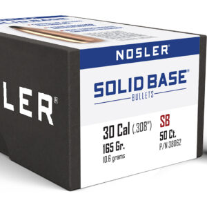 Nosler 38062 Solid Base 30Cal 165gr Soft Point 50CT