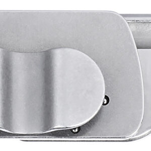 CRKT 7118 Box Key EDC 1.24" Folding Plain Stonewashed 12C27 Sandvik SS Blade, Stainless Steel Handle