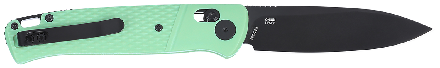 CRKT K430BKP Counterpart EDC 3.38" Folding Drop Point Plain Black Oxide 12C27 Sandvik SS Blade, Aqua Textured GRN Handle
