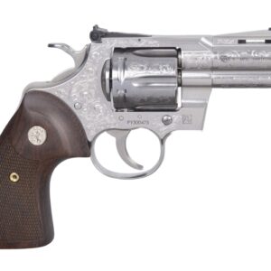 Colt Mfg PYTHONSP3WSSE Python 357 Mag 6rd Shot 3" Stainless Steel Barrel, Cylinder& Frame, Walnut Grip w/Medallion