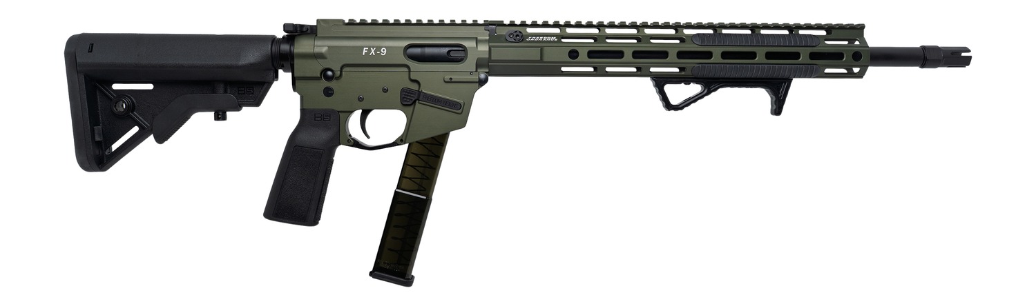 Freedom Ordance FX9R16E-ODG FX9R Elite 9mm Luger 16" Black Nitride Barrel, OD Green Anodized Aluminum Receiver w/Picatinny Rail Black B5 Bravo Polymer Stock, B5 P Type Grip