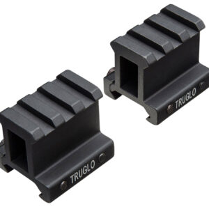 TruGlo TG8992B Picatinny Riser Mount  Matte Black Anodized