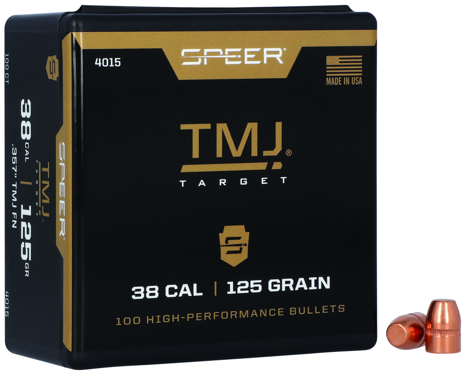 Speer 4015 Handgun 38Cal 125gr Total Metal Jacket 100 Per Box/5 Case