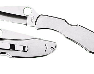 Spyderco C10S Endura 4 3.85" Folding Clip Point Part Serrated VG-10 SS Blade Satin Stainless Steel Handle Includes Pocket Clip