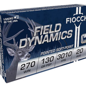 Fiocchi 270SPB Field Dynamics 270Win 130gr Pointed Soft Point 20 Per Box/10 Case