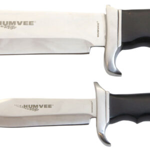 Humvee Adventure Gear HMVBC02BK Bowie Knife Set Fixed Plain Spear Point Polished Stainless Steel Black Pakawood