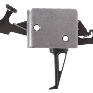 CMC Triggers 93504 Drop-In Two-Stage Flat Trigger w/ 2-4 lbs Draw Weight & Black/Silver Finish