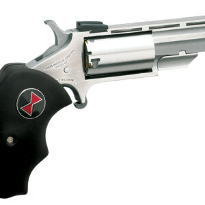 North American Arms BWL Black Widow  Compact Frame 22 LR 5 Shot 2" Stainless Steel Vent Rib Barrel, Stainless Steel Frame, Stainless Cylinder, Black Finger Grooved Rubber Grip, Exposed Hammer