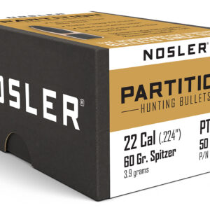 Nosler 16316 Partition 22Cal 60gr Partition Spitzer 50/Box