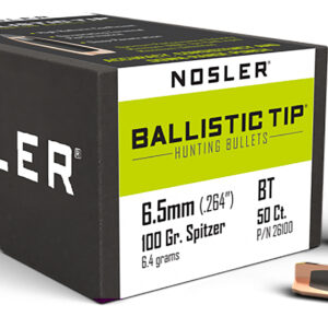 Nosler 26100 Ballistic Tip 6.5Creedmoor 100gr Spitzer 50/Box