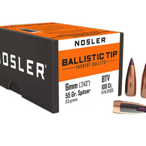 Nosler 24055 Ballistic Tip 6mm 55gr Spitzer 100/Box