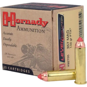 Hornady 92755 LEVERevolution 357Mag 140gr Hornady Flex Tip eXpanding 25 Per Box/10 Case