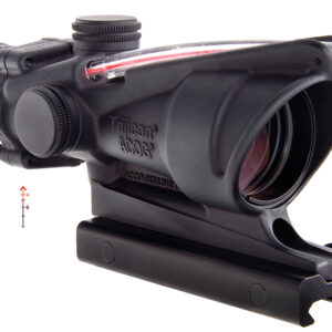 Trijicon 100215 ACOG Black Hardcoat Anodized 4x32mm Illuminated Red Chevron .223/5.56 BDC Reticle