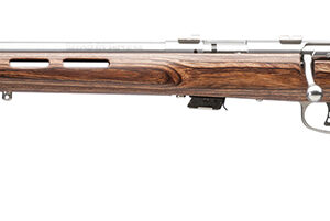 Savage Arms 25795 Mark II BTV Full Size 22 LR 5+1 21" Satin Heavy Button Rifled Barrel, Satin Drilled & Tapped Stainless Steel Receiver, Satin Brown Thumbhole Laminate Stock, Left Hand
