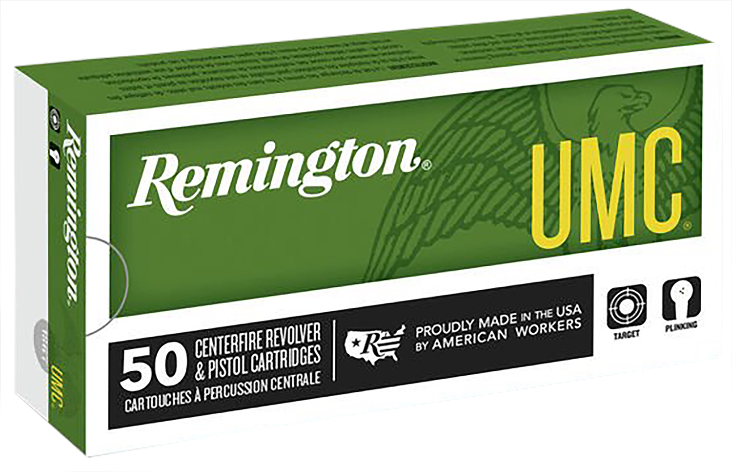 Remington Ammunition 23754 UMC 38Special+P 125gr Semi Jacketed Hollow Point 50 Per Box/10 Case