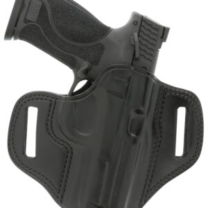 Galco CM224B Combat Master OWB Black Leather Belt Slide Compatible w/Ruger Security-9/Glock 17/Glock 22 Gen2-5 Belt 1.75" Wide Right Hand