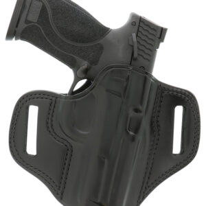 Galco CM226B Combat Master OWB Black Leather Belt Slide Compatible w/Glock 19/32/36/45/Glock 19X Gen2-5/CZ-P10C Belt 1.75" Wide Right Hand
