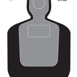 Birchwood Casey 37007 EZE-Scorer BC-19 Silhouette Paper Hanging Universal 12" x 18" Black/Gray/White 100 Per Pkg