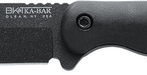 Ka-Bar BK16 Becker 4.38" Fixed Drop Point Plain Black 1095 Cro-Van Blade, Black Ultramid Handle, Includes Sheath