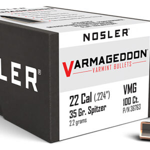 Nosler 36763 Varmageddon 22Cal 35gr Flat Base Tipped 100/Box