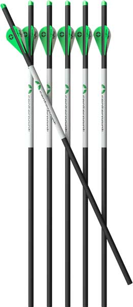 CENTERPOINT XBOW ARROW 20" - CARBON 400GR HALF-MOON 6PK
