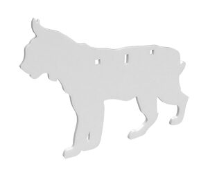 B/C AR500 3/8" SILHOUETTE BOBCAT WHT