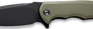 CIVIVI KNIFE PRAXIS 3.75" OD - GREEN G10/BLACK STN CLAM PACK