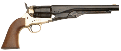 TRADITIONS BP REVOLVER 1860 - COLT ARMY 44 CAL 8" BRASS/WAL