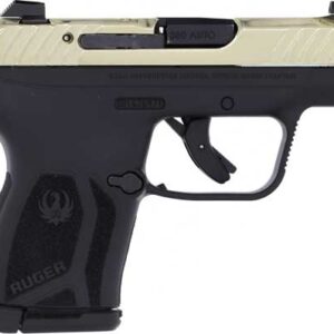 Ruger LCP MAX .380 ACP Champagne PVD slide pistol with 2.8in barrel and night sights