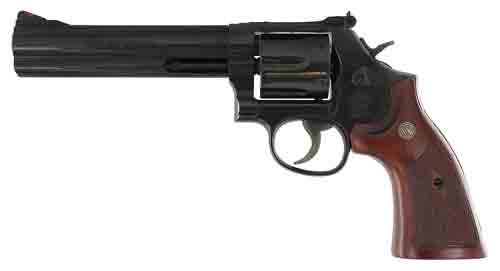 S&W 586 CLASSIC 357MAG 6" AS - 6-SHOT BLUED WOOD
