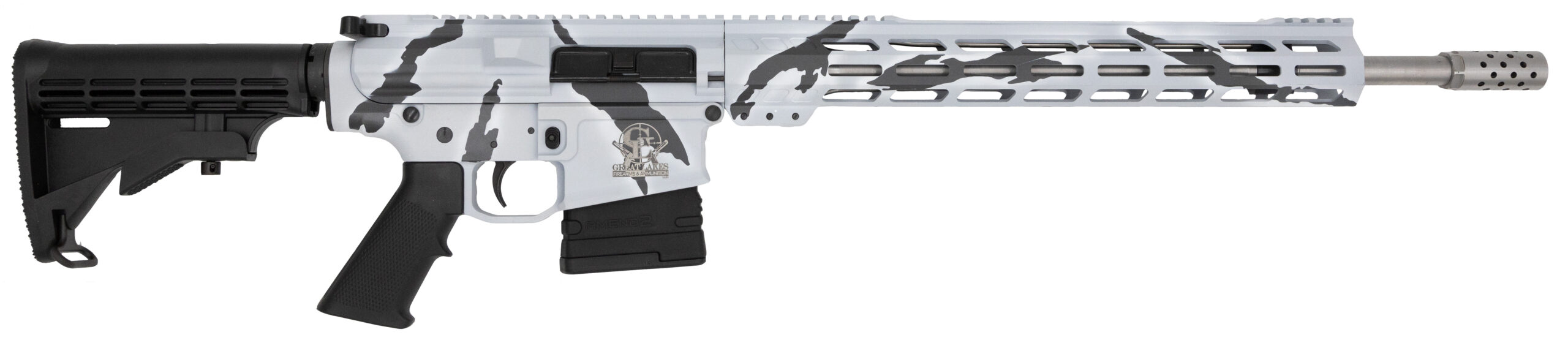 GLFA AR-10 308WIN 18 PURSUIT SNOW CAMO/SS 10R